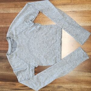 Lululemon Swiftly Tech Cropped Long Sleeve 2.0 Slate Grey Sz 0 *Read